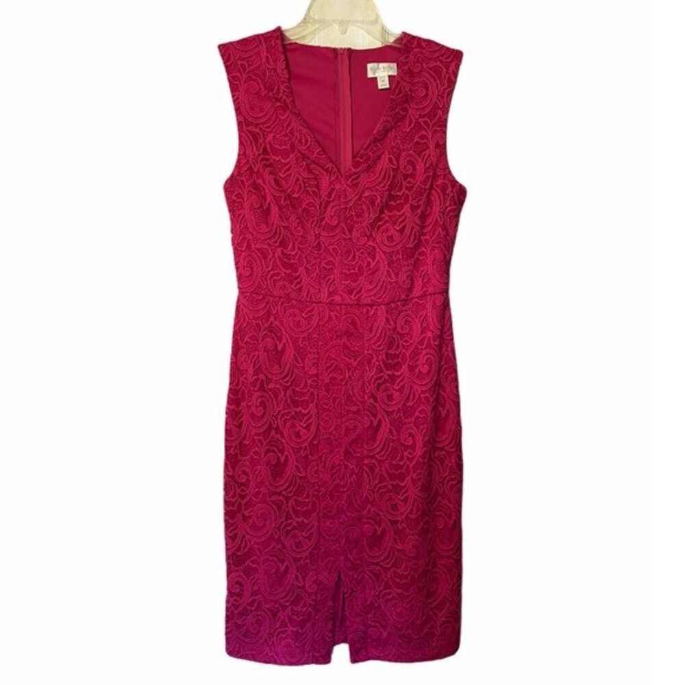 Bisou Bisou Lace Overlay Sleeveless Dress 10
